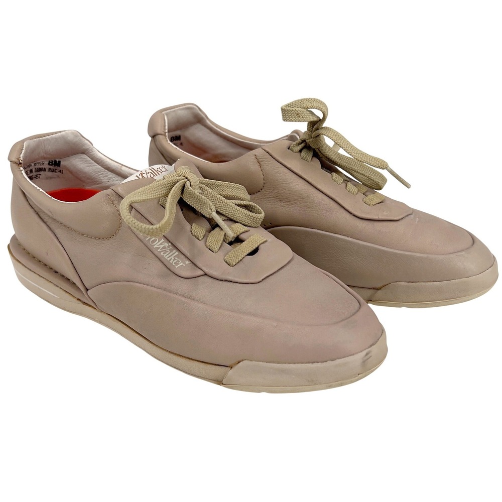 Vintage 80s Rockport ProWalker Womens Tan‎ Leather Walking Sneaker W7031M 8M